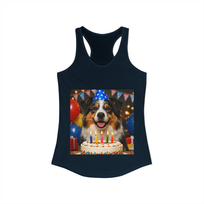 Birthday Buddy Aussie Women's Racerback Tank