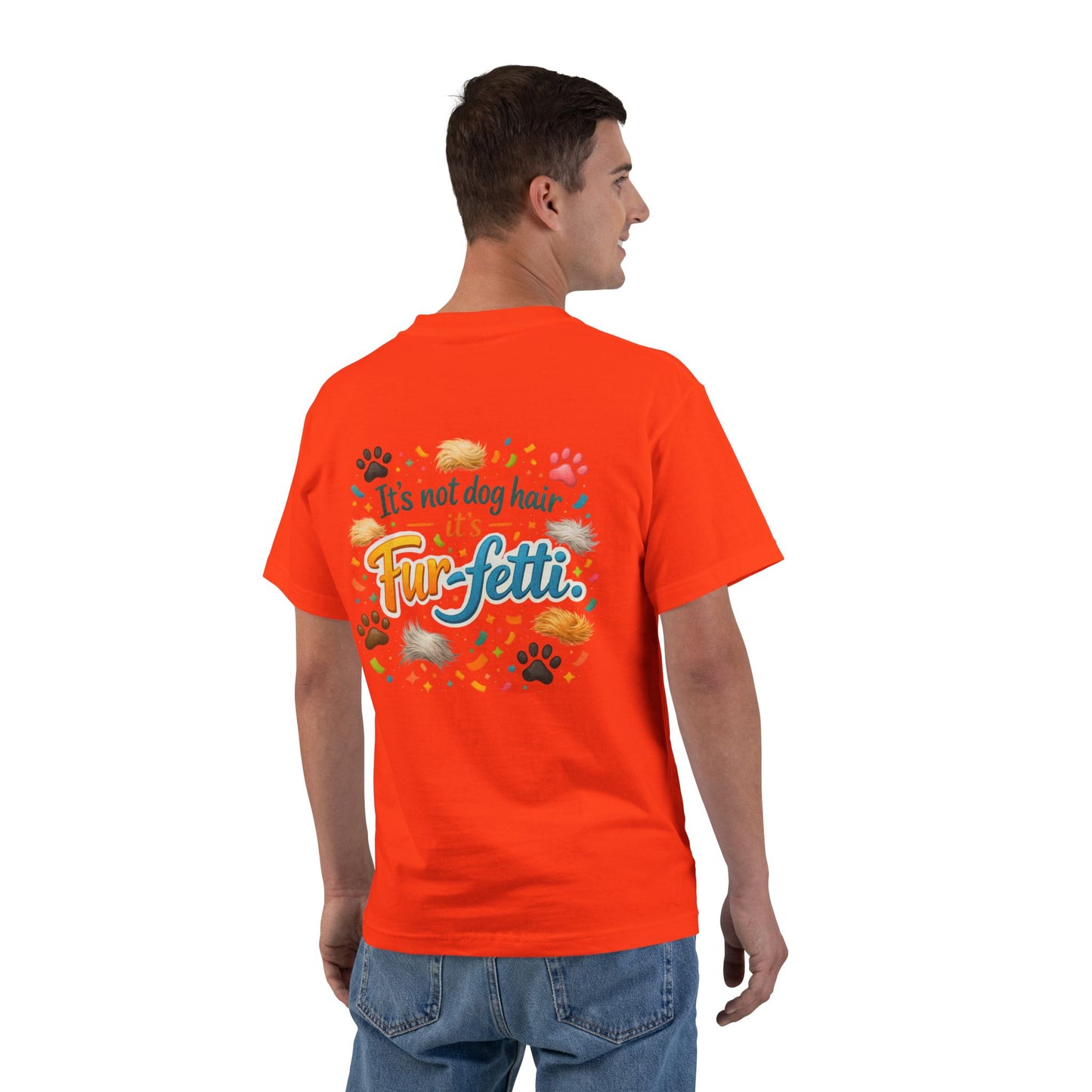 Fur-Fetti Dog Men's Short-Sleeve Crewneck Tee