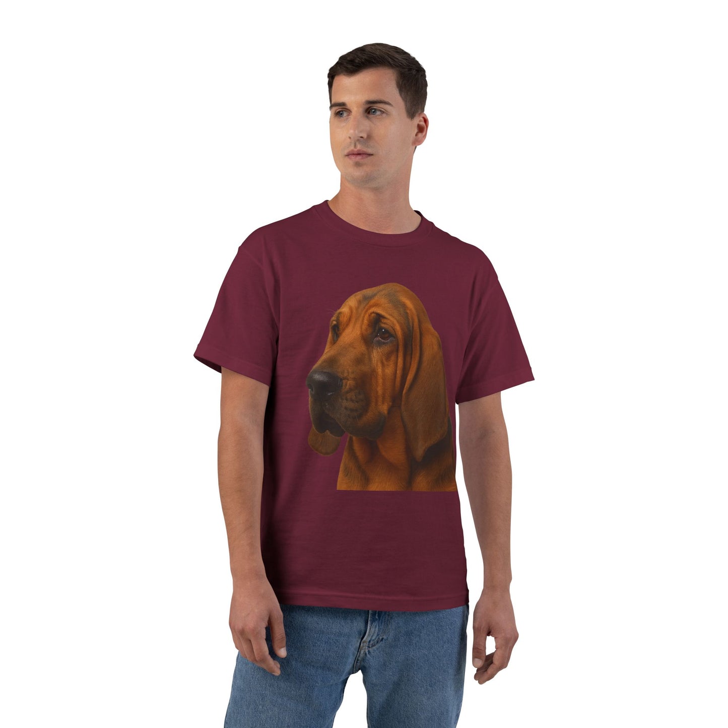 Bloodhound Head Men's Short-Sleeve Crewneck Tee