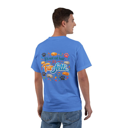 Fur-Fetti Cat Men's Short-Sleeve Crewneck Tee