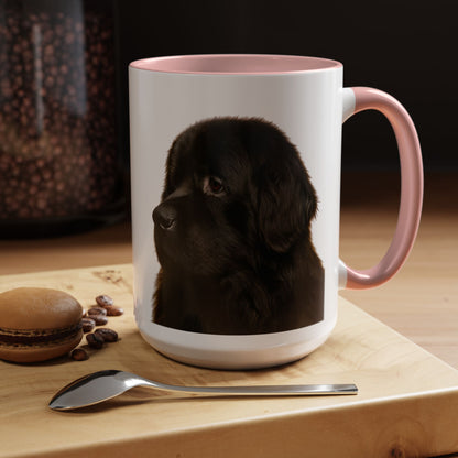 Newfie Head 2-Tone Coffee Mug
