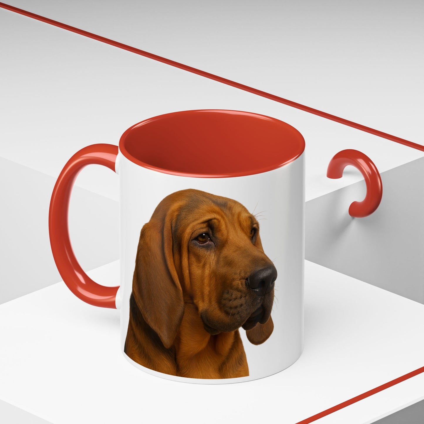 Bloodhound Head 2-Tone Coffee Mug