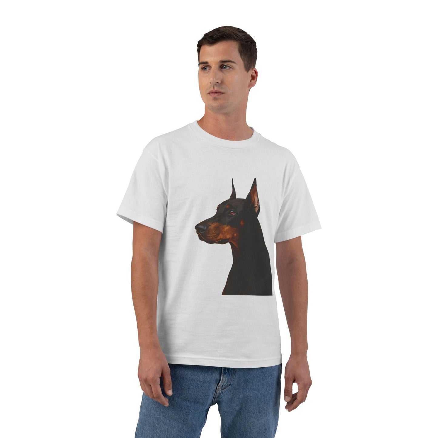 Doberman Head Men's Short-Sleeve Crewneck Tee