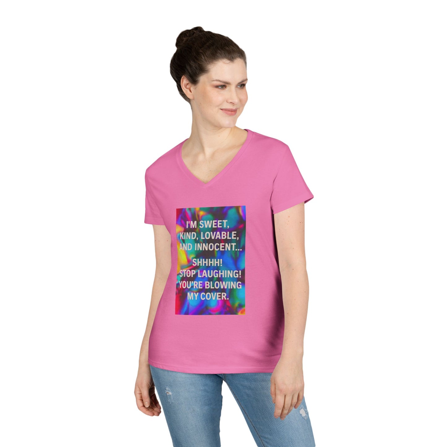Blowing My Cover Women's V-Neck T-Shirt