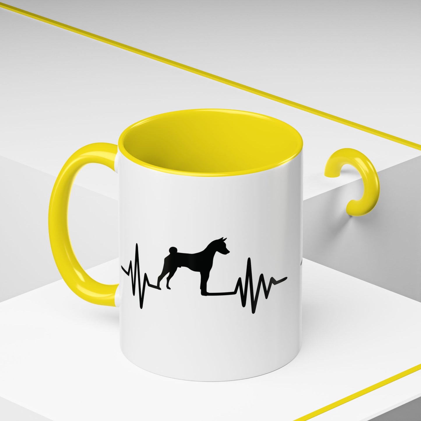My Heart Beats For Basenjis 2-Tone Coffee Mug