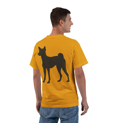 Basenji Silhouette Men's Short-Sleeve Crewneck Tee