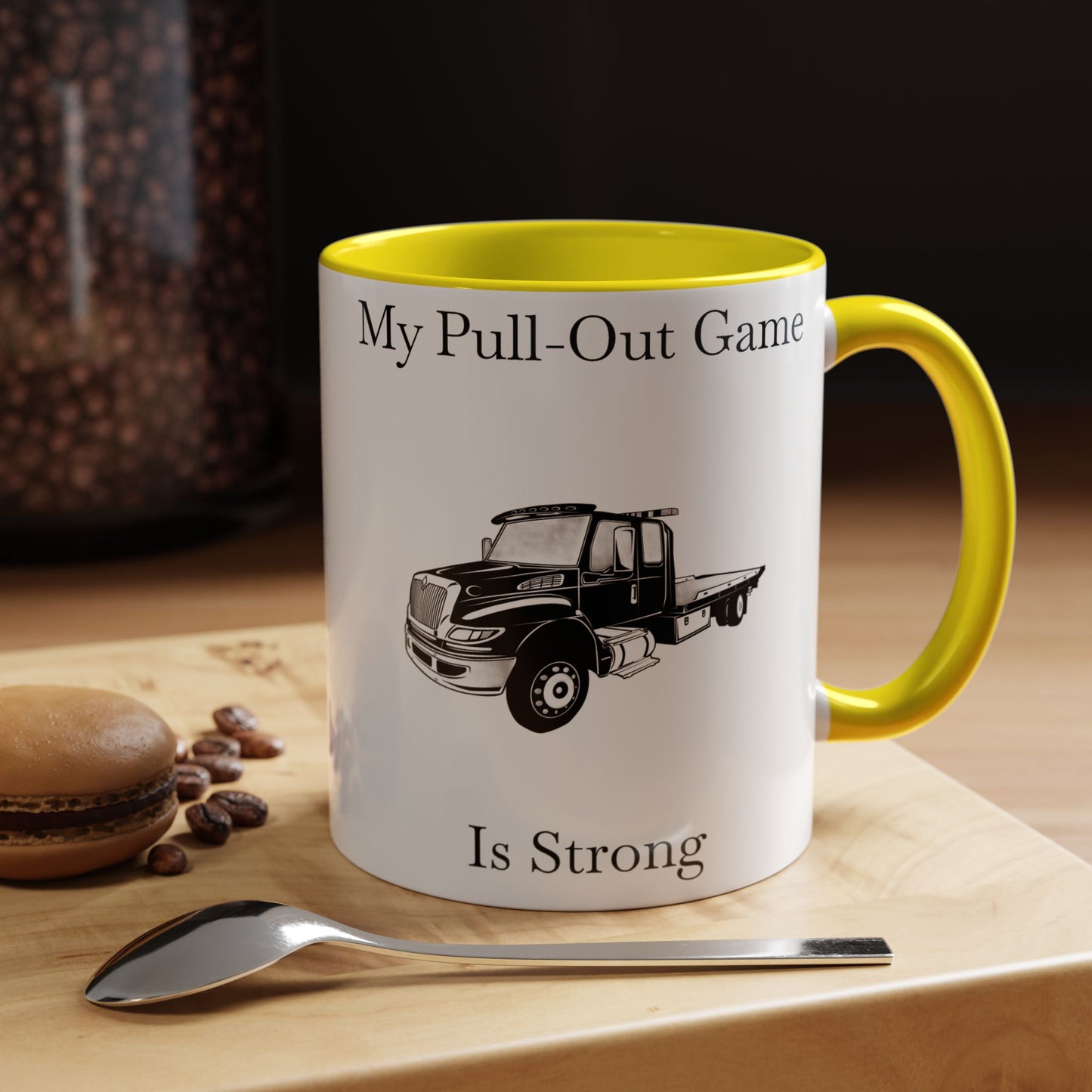 Pull Out Flatbed Tow Truck 2-Tone Coffee Mug