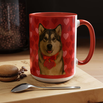 Cupid's Companion Malamute 2-Tone Coffee Mug