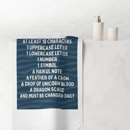 Password Mink-Cotton  Beach Towel