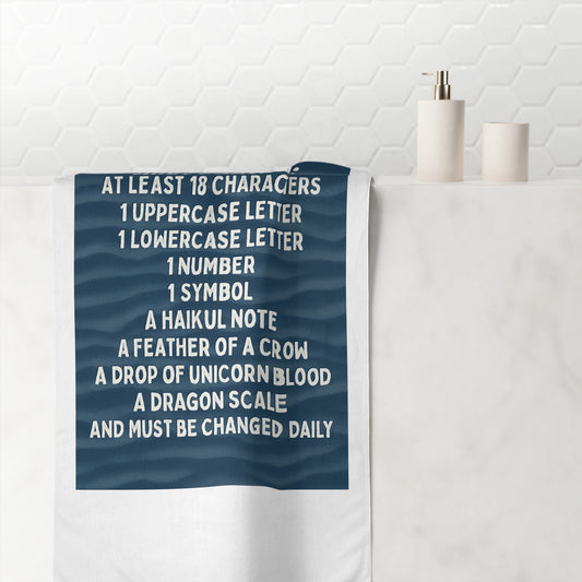 Password Mink-Cotton  Beach Towel