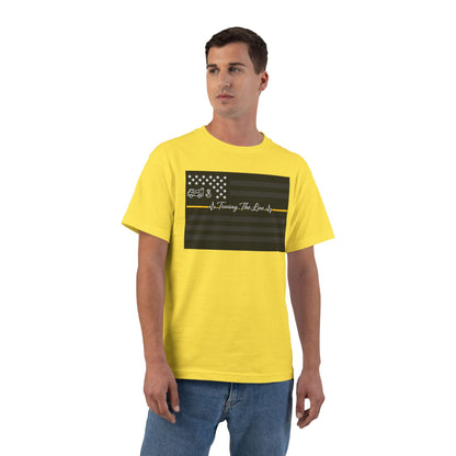 Thin Yellow Line Men's Short-Sleeve Crewneck Tee