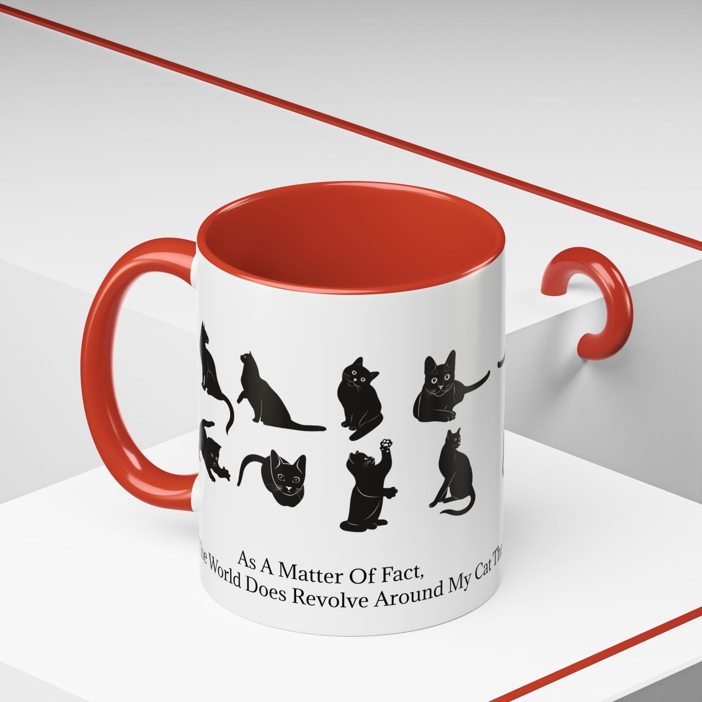 Matter Of Fact Cat 2-Tone Coffee Mug