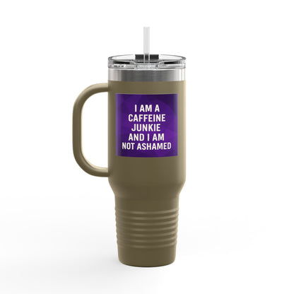 Caffeine Junkie Insulated Travel Mug