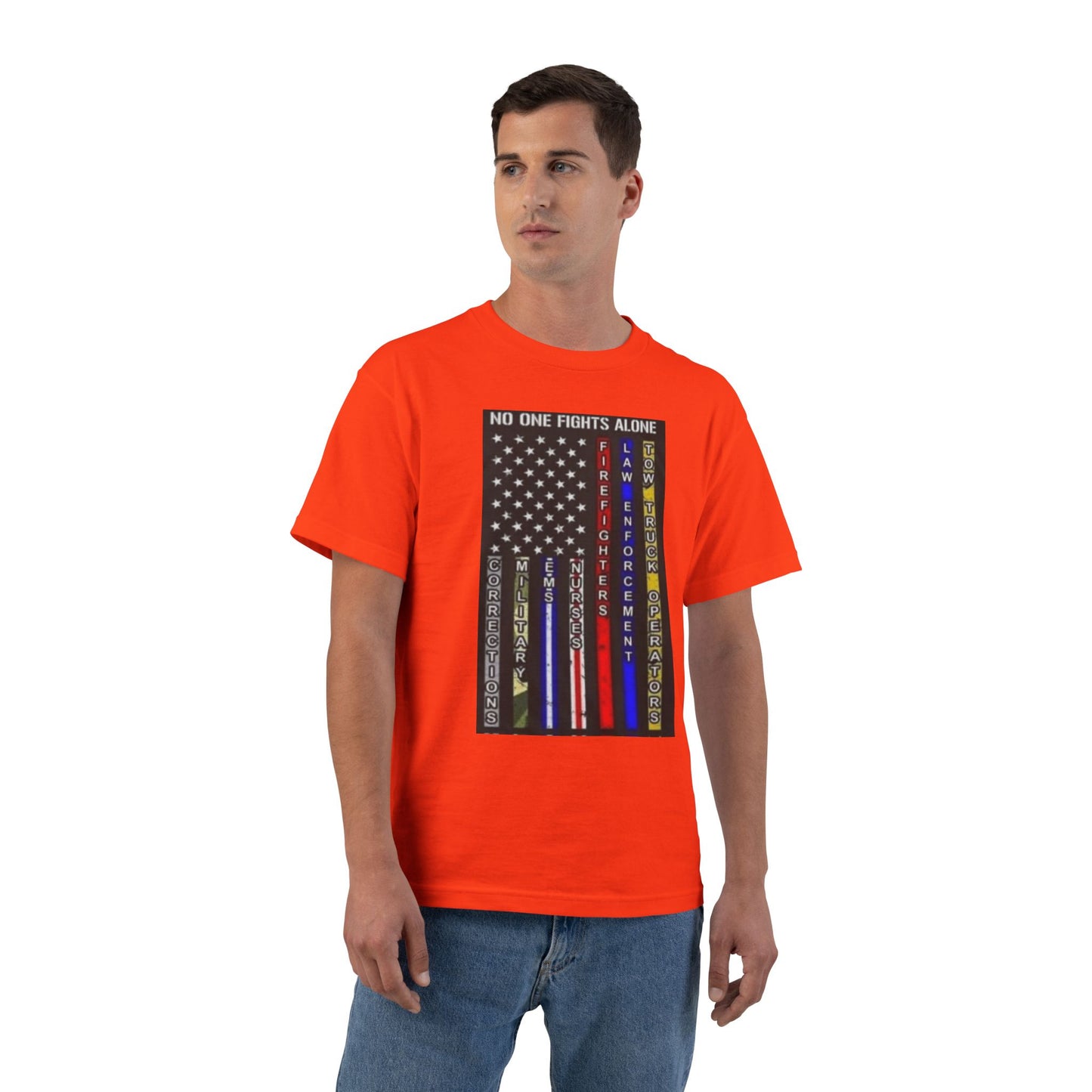 No One Fights Alone Men's Short-Sleeve Crewneck Tee
