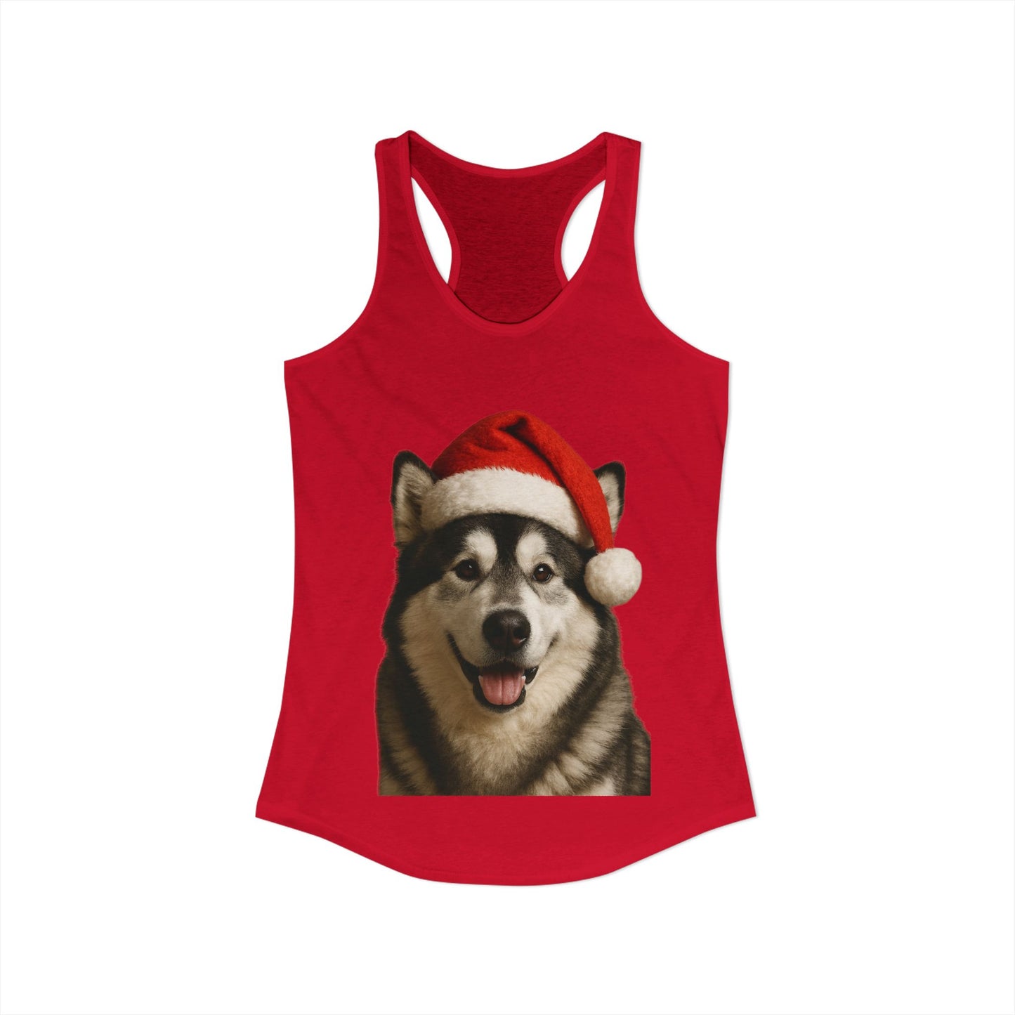 Santa Paws Malamute Women's Racerback Tank