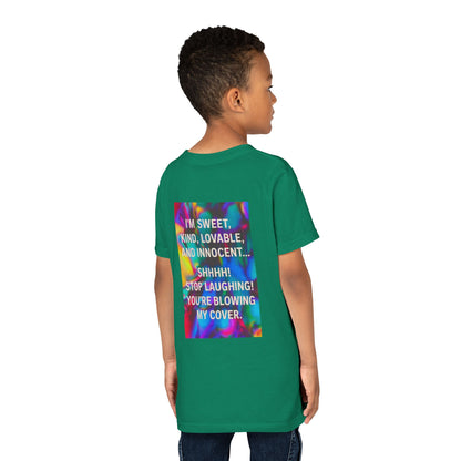 Blowing My Cover Youth Unisex Short Sleeve Crewneck Tee