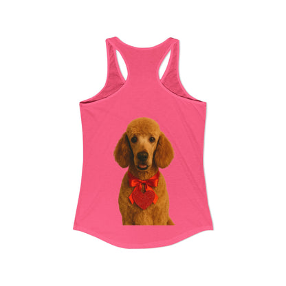 Cupid's Companion Poodle Women's Racerback Tank