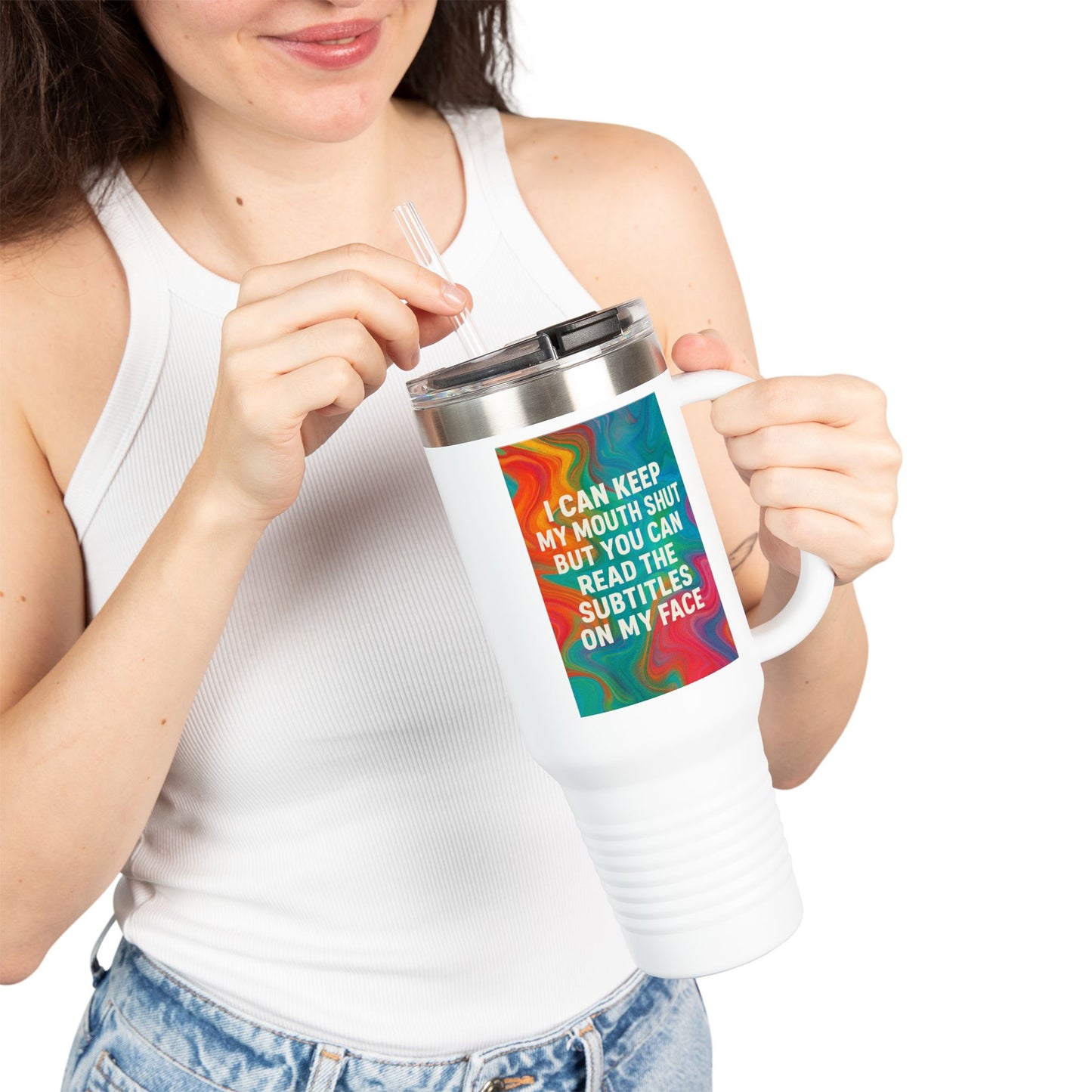 Subtitles Insulated Travel Mug