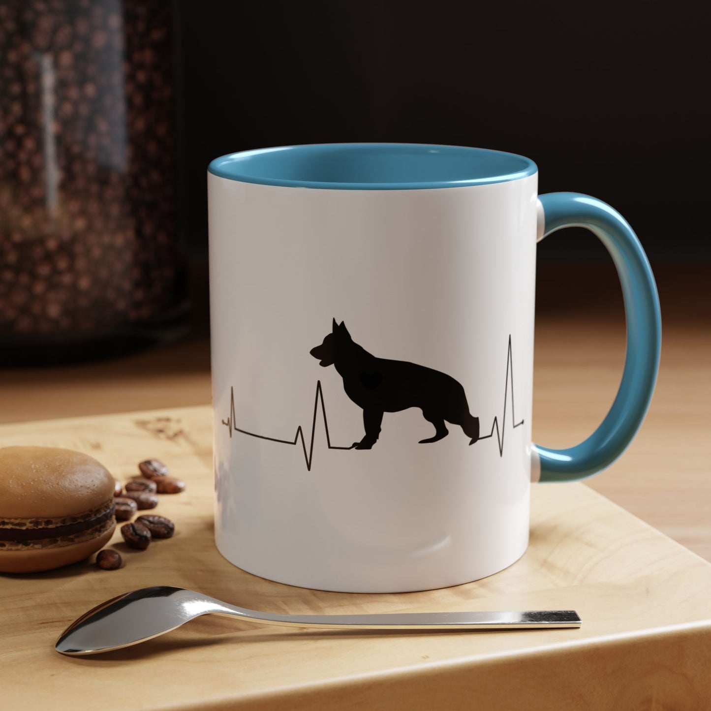 My Heart Beats For German Shepherds 2-Tone Coffee Mug