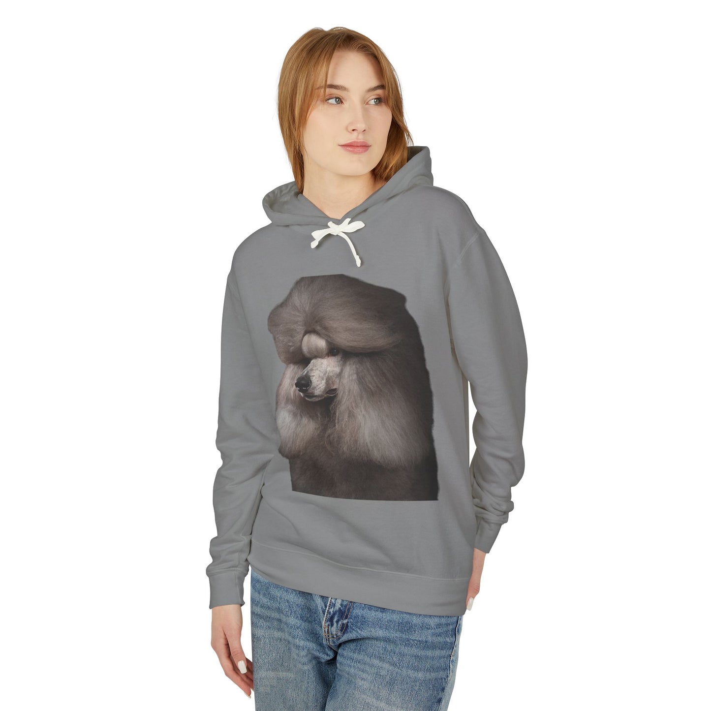 Poodle Head Unisex Lightweight Hoodie