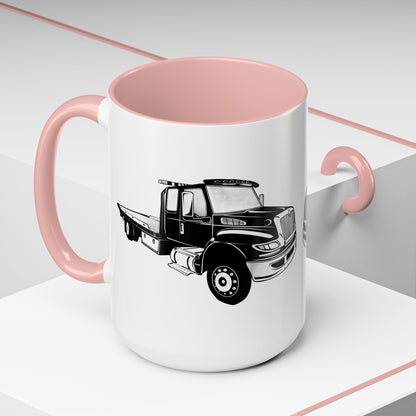 Flatbed Tow Truck 2-Tone Coffee Mug