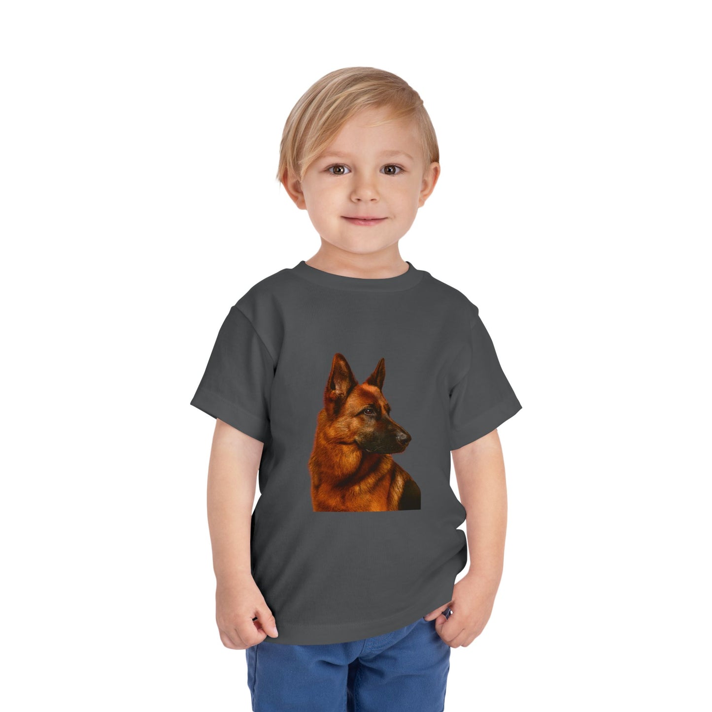 German Shepherd Head Toddler Unisex Short Sleeve Crewneck Tee