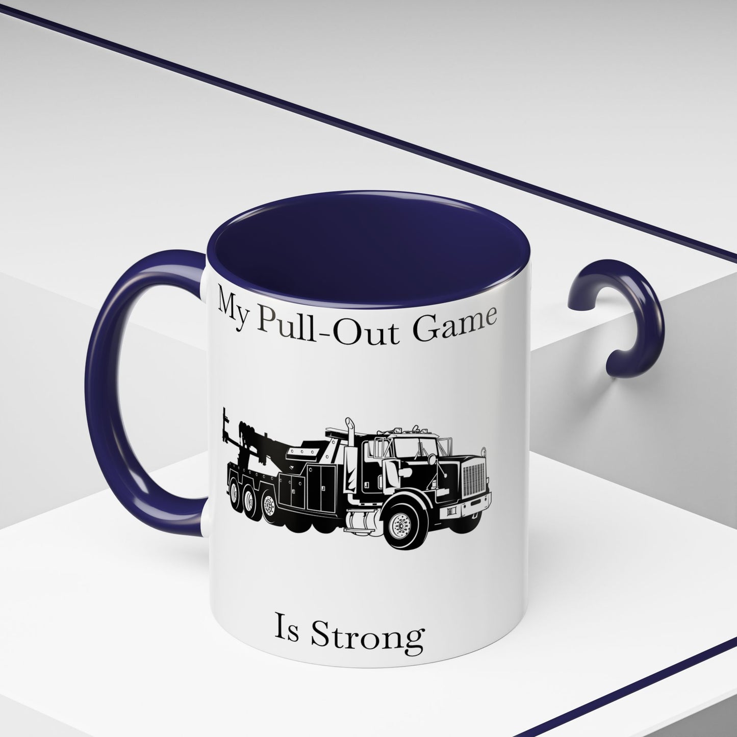 Pull Out Heavy Tow Truck 2-Tone Coffee Mug