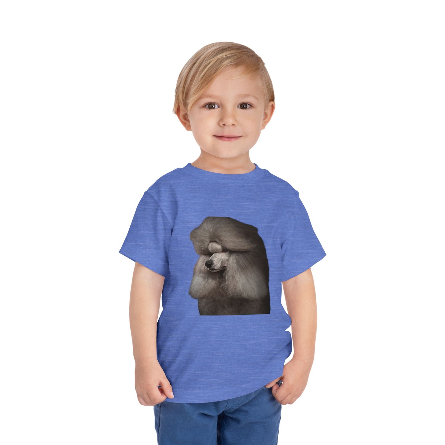 Poodle Head Toddler Unisex Short Sleeve Crewneck Tee