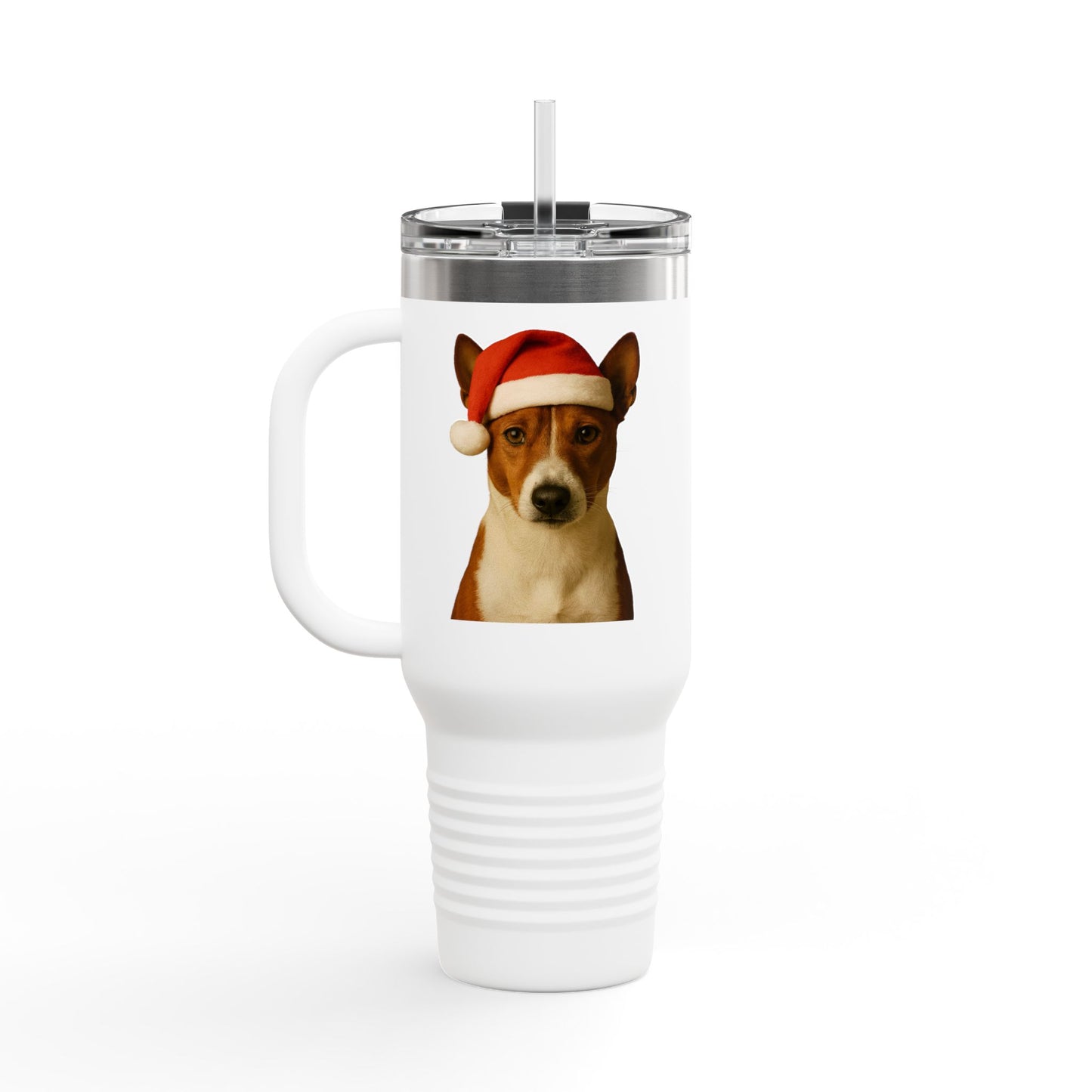 Santa Paws Basenji Insulated Travel Mug
