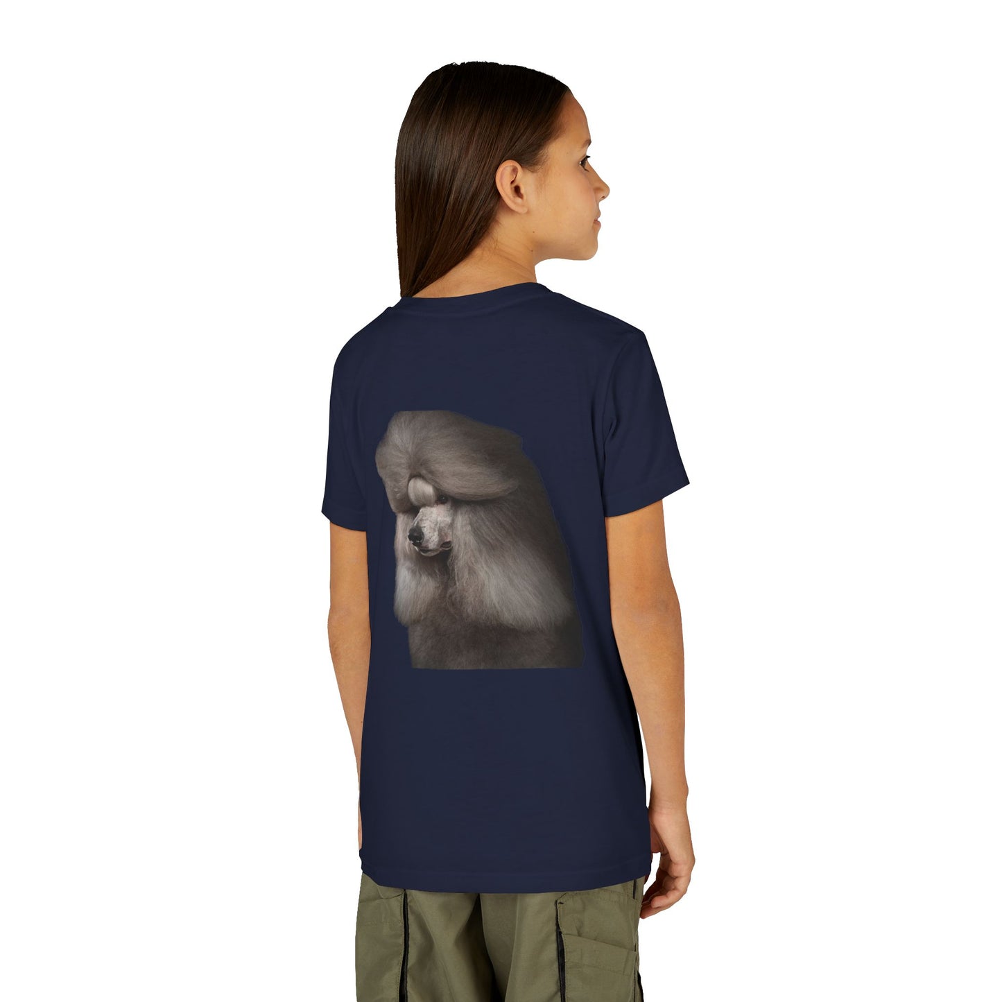 Poodle Head Youth Unisex Short Sleeve Crewneck Tee