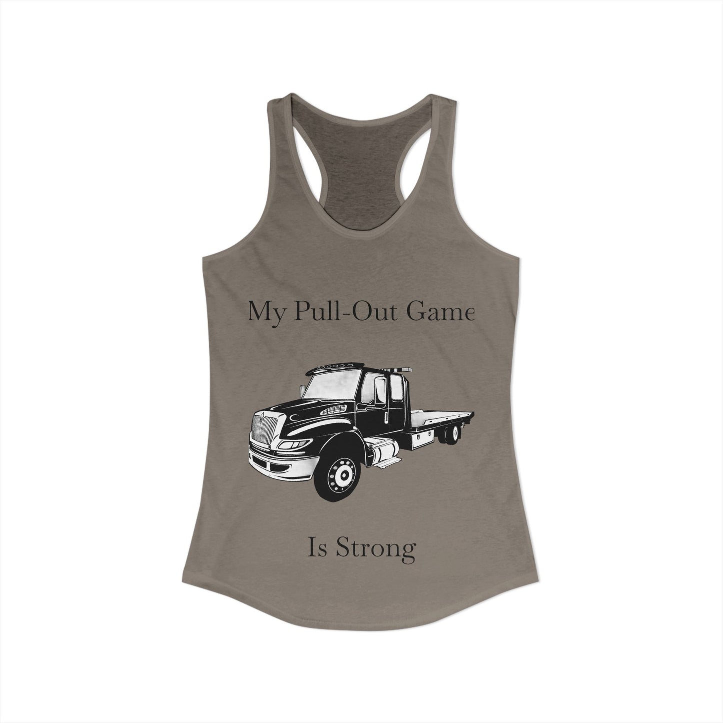 Pull Out Flatbed Tow Truck Women's Racerback Tank