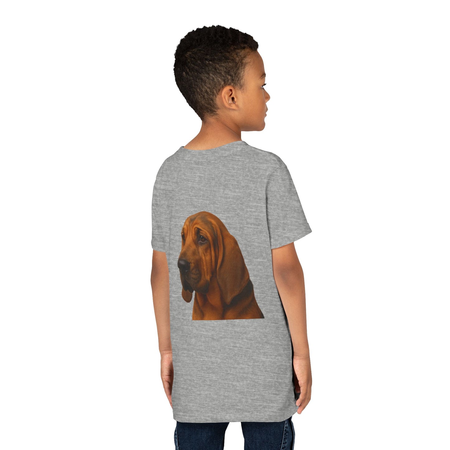 Bloodhound Head Youth Unisex Short Sleeve Crewneck Tee