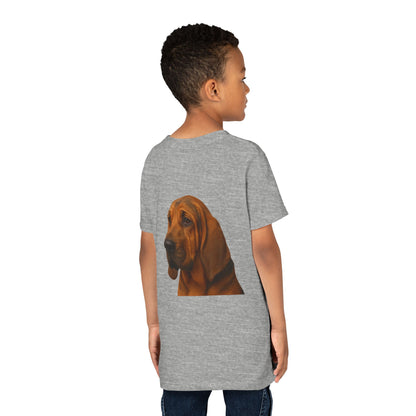 Bloodhound Head Youth Unisex Short Sleeve Crewneck Tee