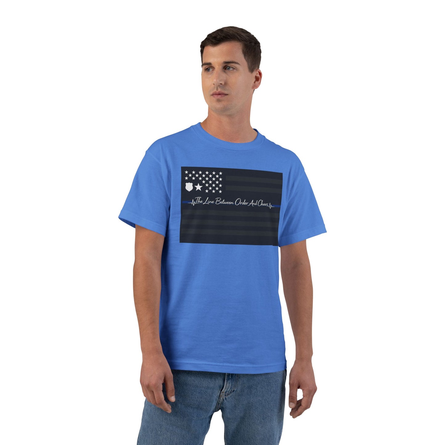 Thin Blue Line Men's Short-Sleeve Crewneck Tee