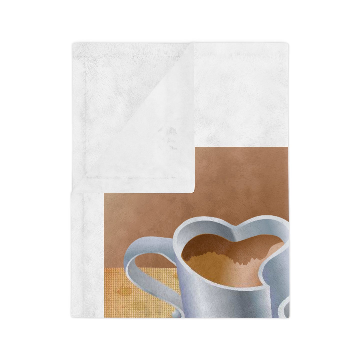 Coffee With Love Velveteen Microfiber Blanket