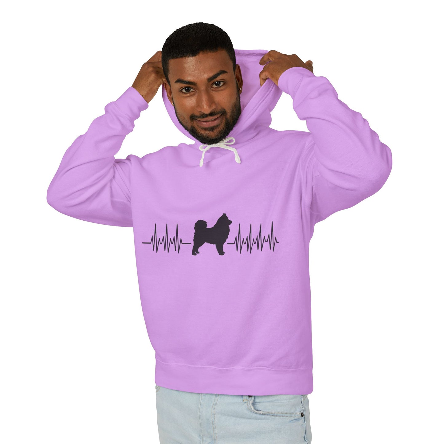 My Heart Beats For Samoyeds Unisex Lightweight Hoodie