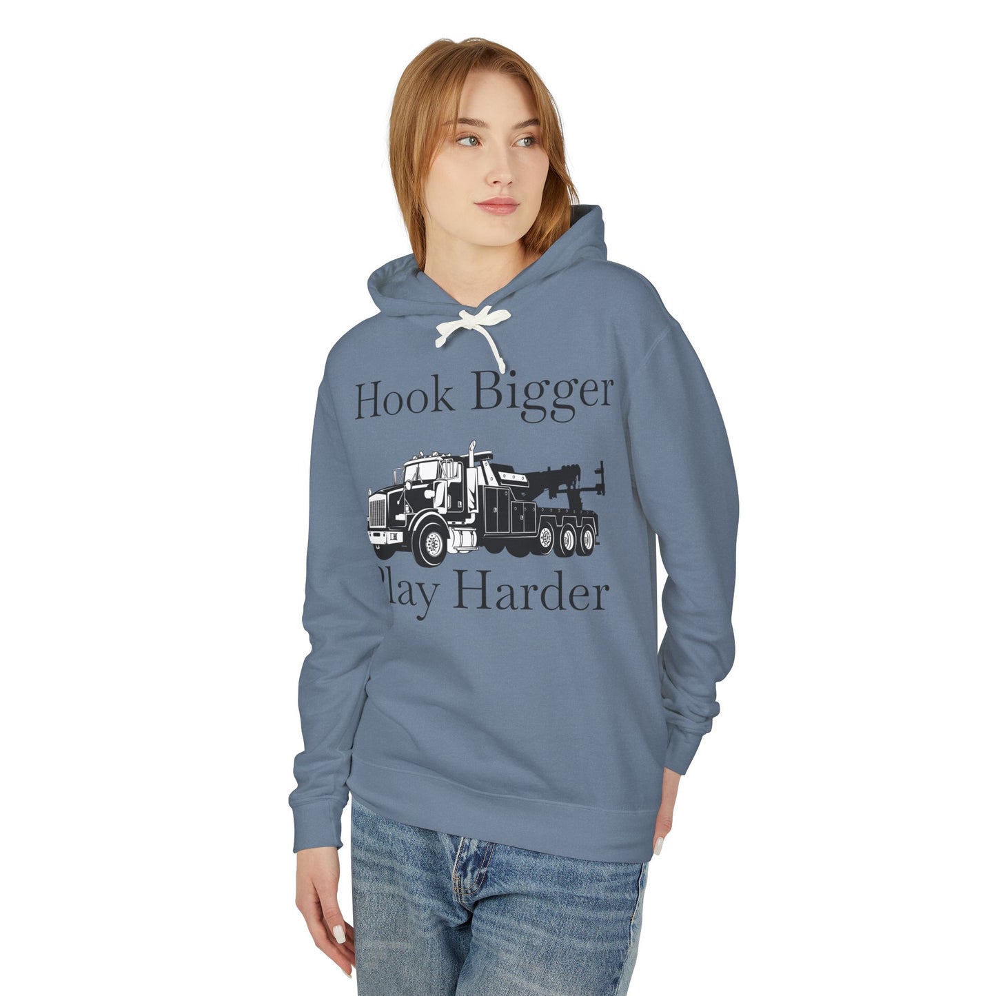 Hook Bigger Heavy Tow Truck Unisex Lightweight Hoodie