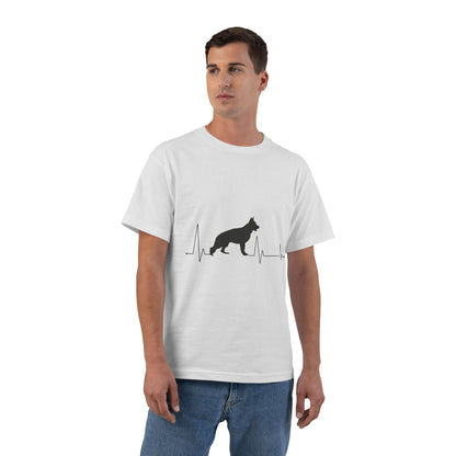 My Heart Beats For German Shepherds Men's Short-Sleeve Crewneck Tee