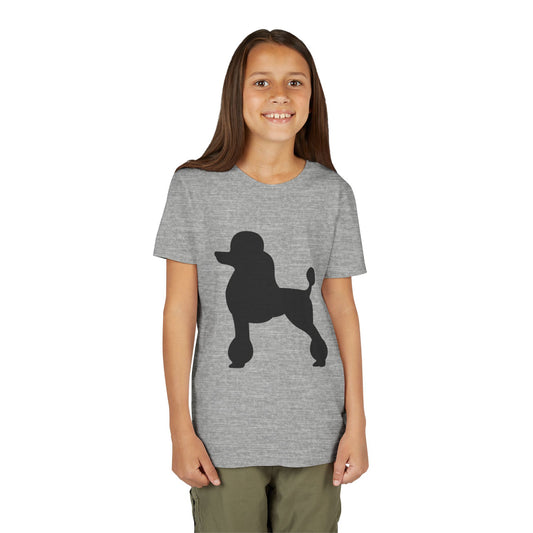 Poodle Silhouette Youth Unisex Short Sleeve Crewneck Tee