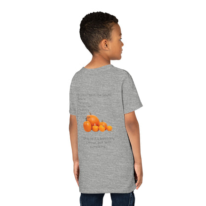 Fall In The South Youth Unisex Short Sleeve Crewneck Tee