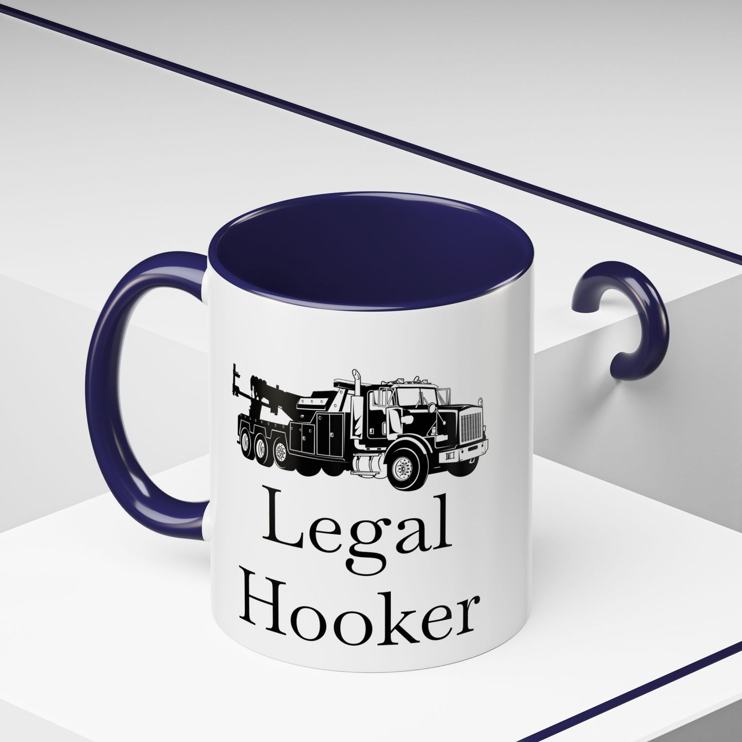 Legal H**ker Heavy Tow Truck 2-Tone Coffee Mug