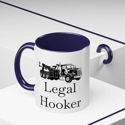 Legal H**ker Heavy Tow Truck 2-Tone Coffee Mug