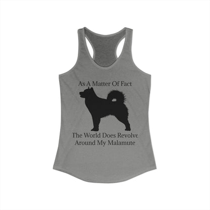 Matter Of Fact Malamute Women's Racerback Tank