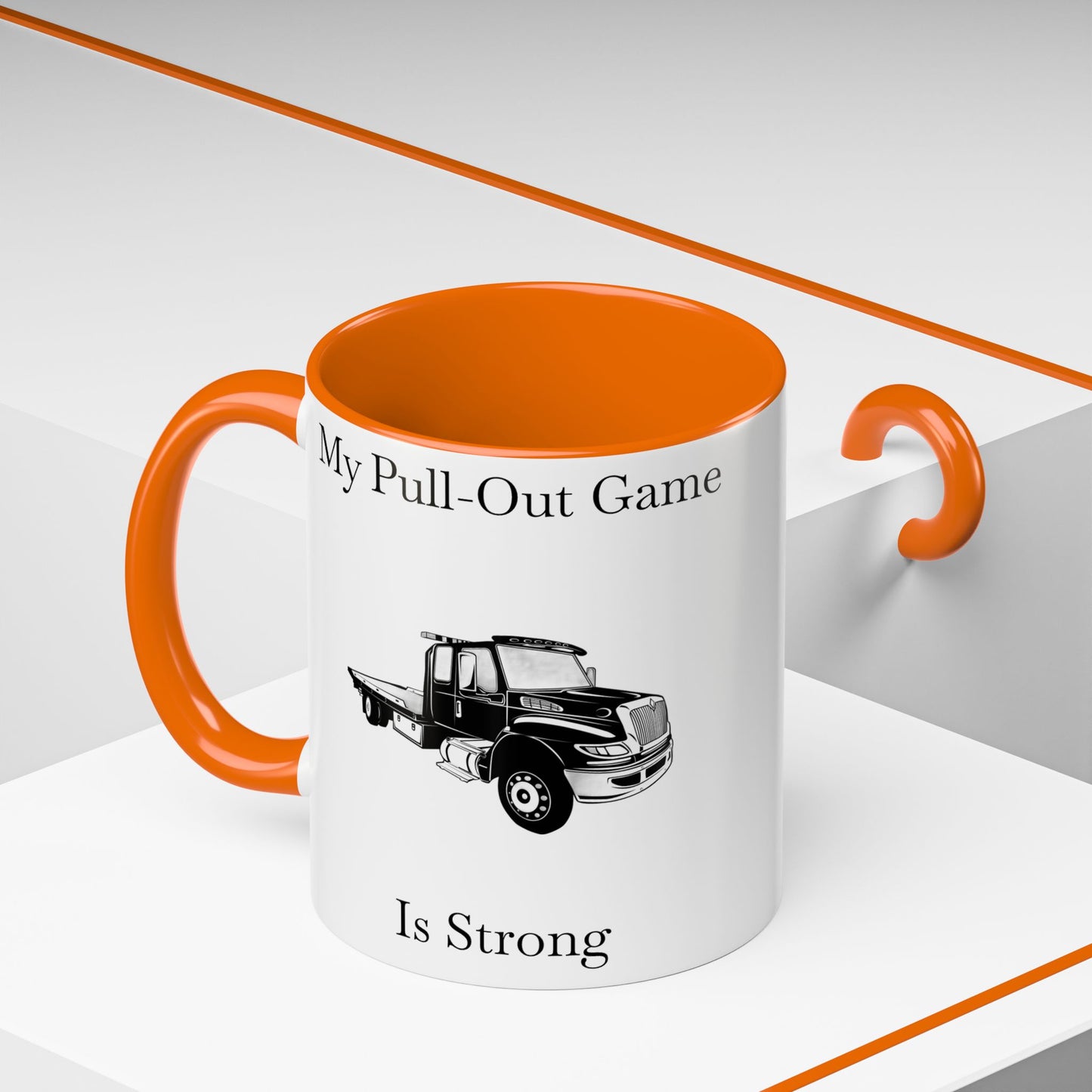 Pull Out Flatbed Tow Truck 2-Tone Coffee Mug