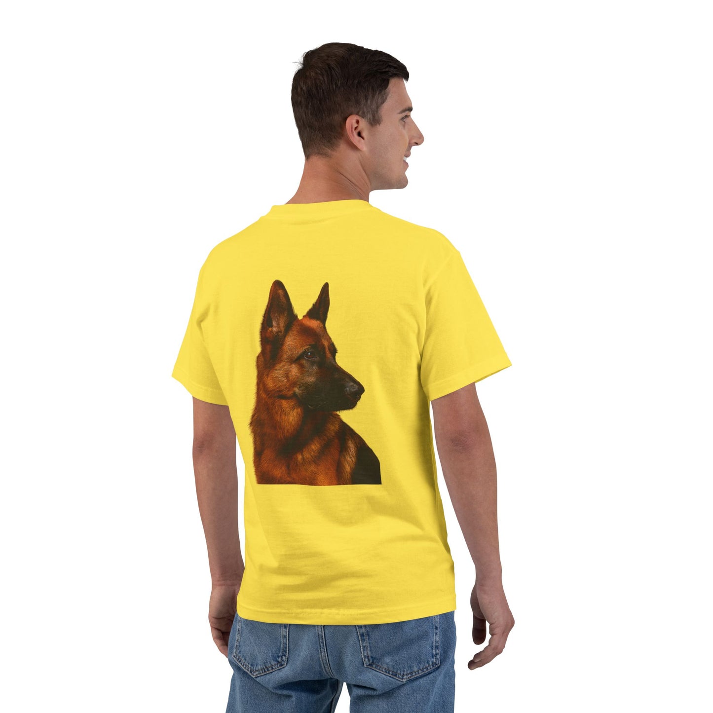 German Shepherd Head Men's Short-Sleeve Crewneck Tee