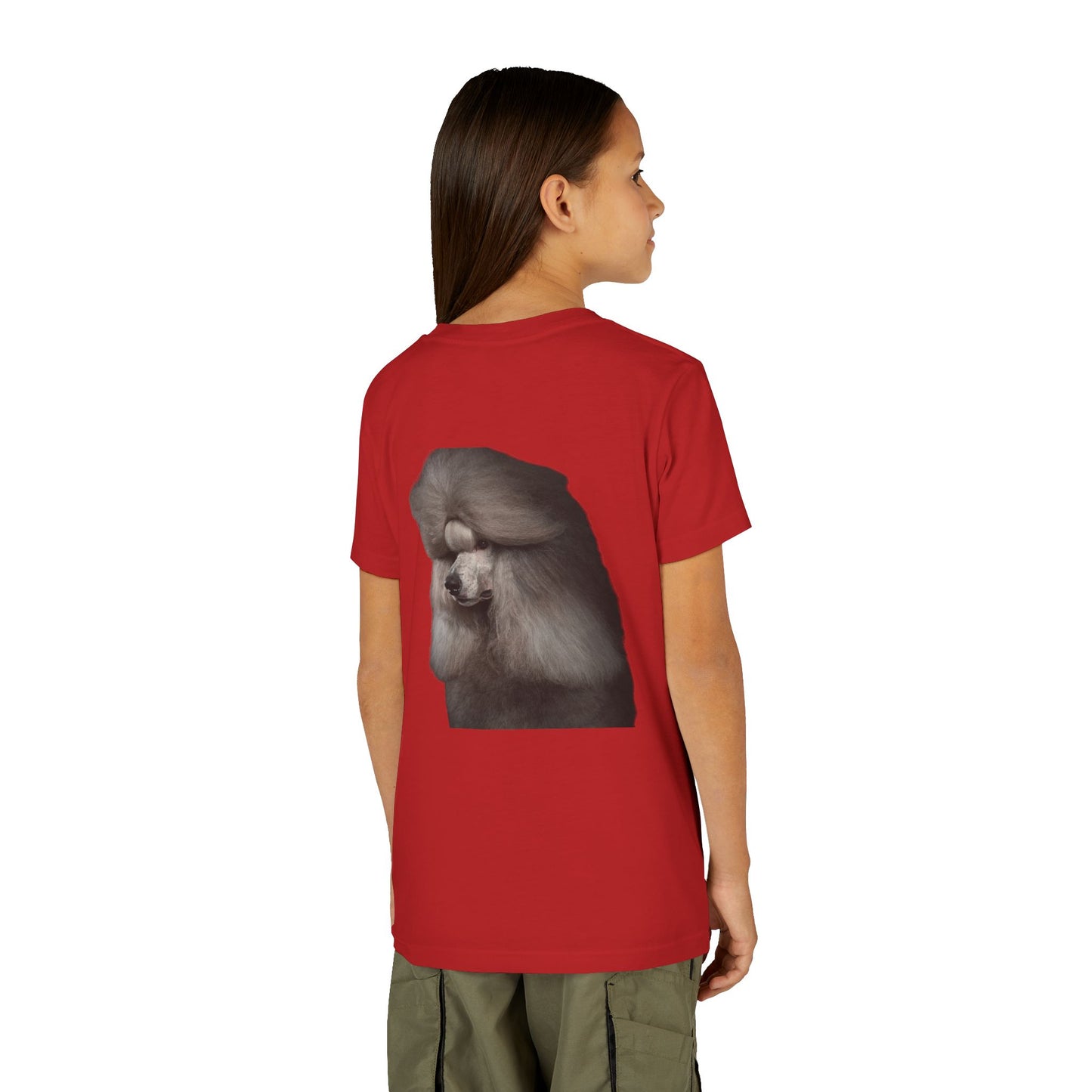 Poodle Head Youth Unisex Short Sleeve Crewneck Tee
