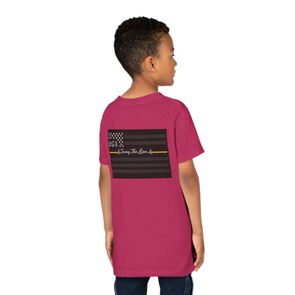Thin Yellow Line Youth Unisex Short Sleeve Crewneck Tee