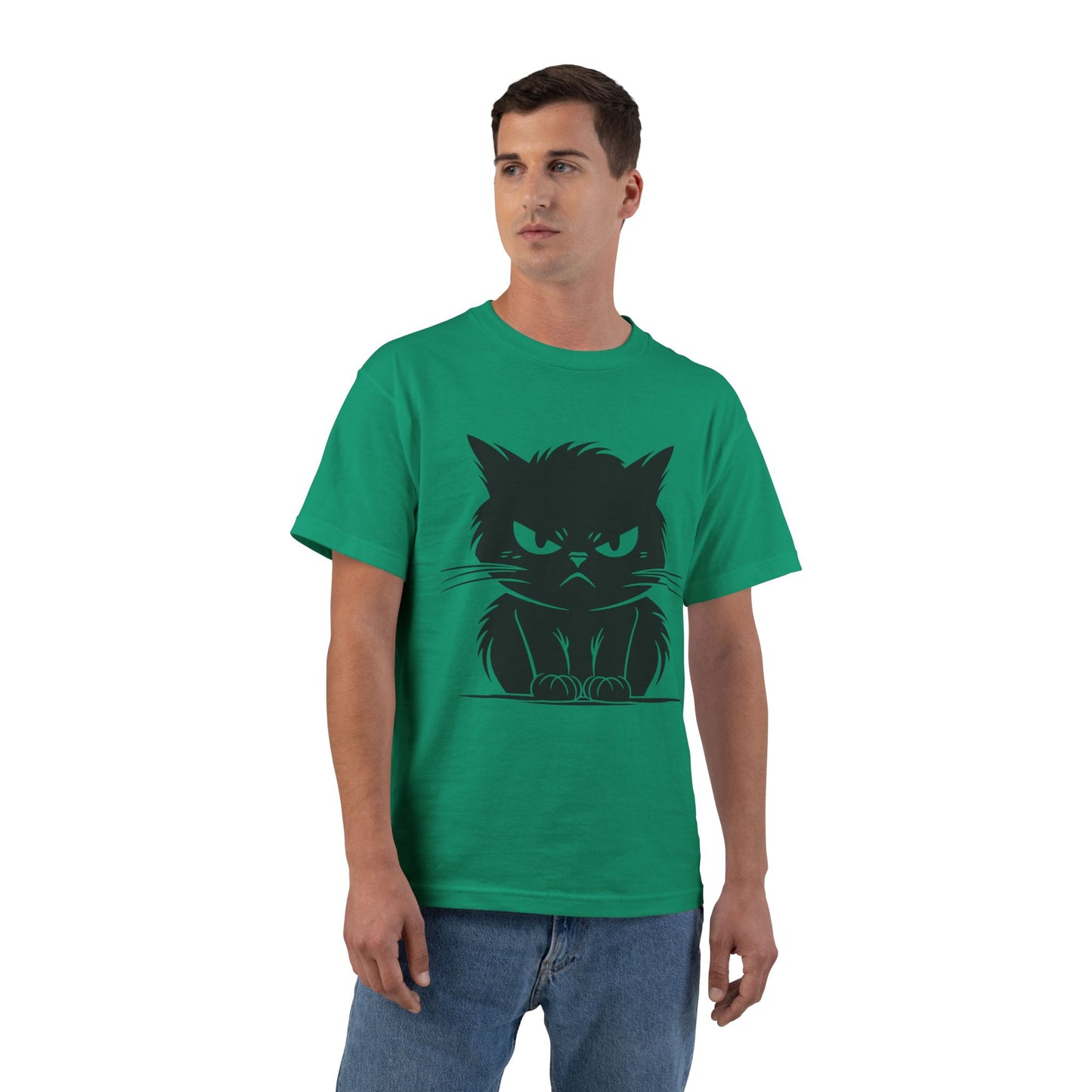 Angry Cat Men's Short-Sleeve Crewneck Tee