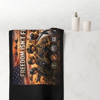 Freedom Isn't Free Mink-Cotton  Beach Towel