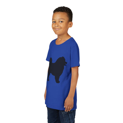 Samoyed Silhouette Youth Unisex Short Sleeve Crewneck Tee